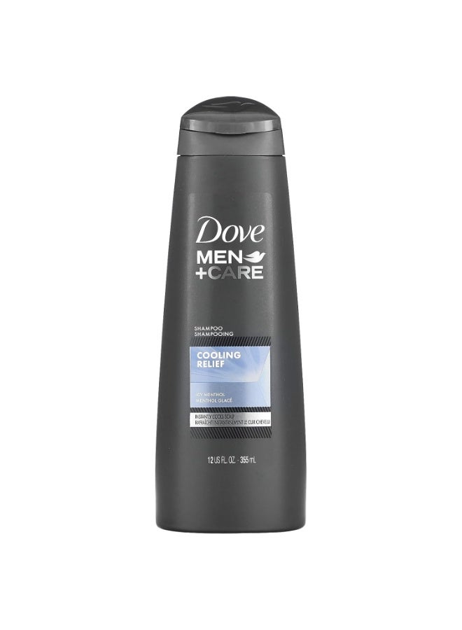 Dove Men + Care Fortifying Shampoo - Cooling Relief - With Icy Menthol - Net Wt. 12 FL OZ (355 mL) Per Bottle - One (1) Bottle
